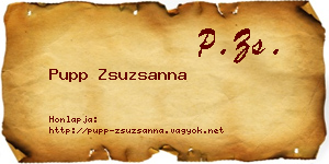 Pupp Zsuzsanna névjegykártya