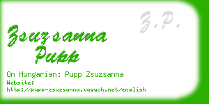 zsuzsanna pupp business card